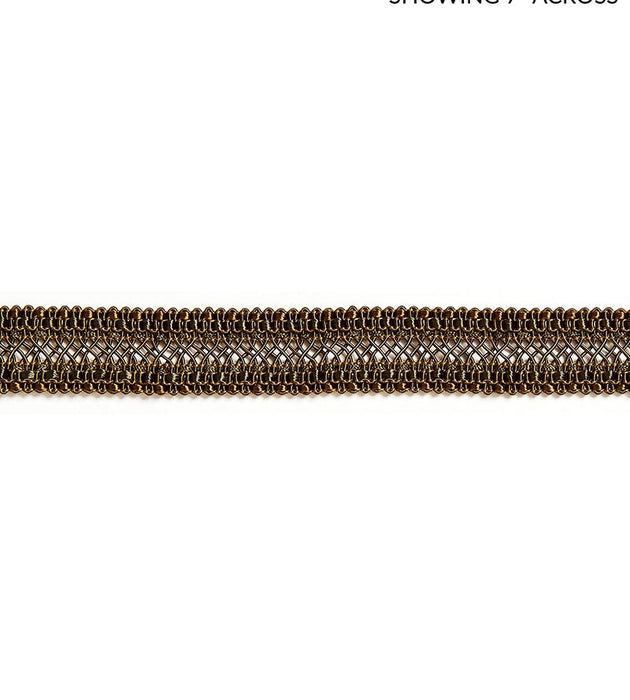 Scalamandre Selena Gimp Braid Smoked Bronze Trim Sample SCV12400006