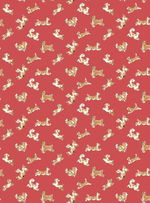 Scalamandre Fete De Chien Chili Pepper And Tawny Wallpaper Sample SCWP88183D0006