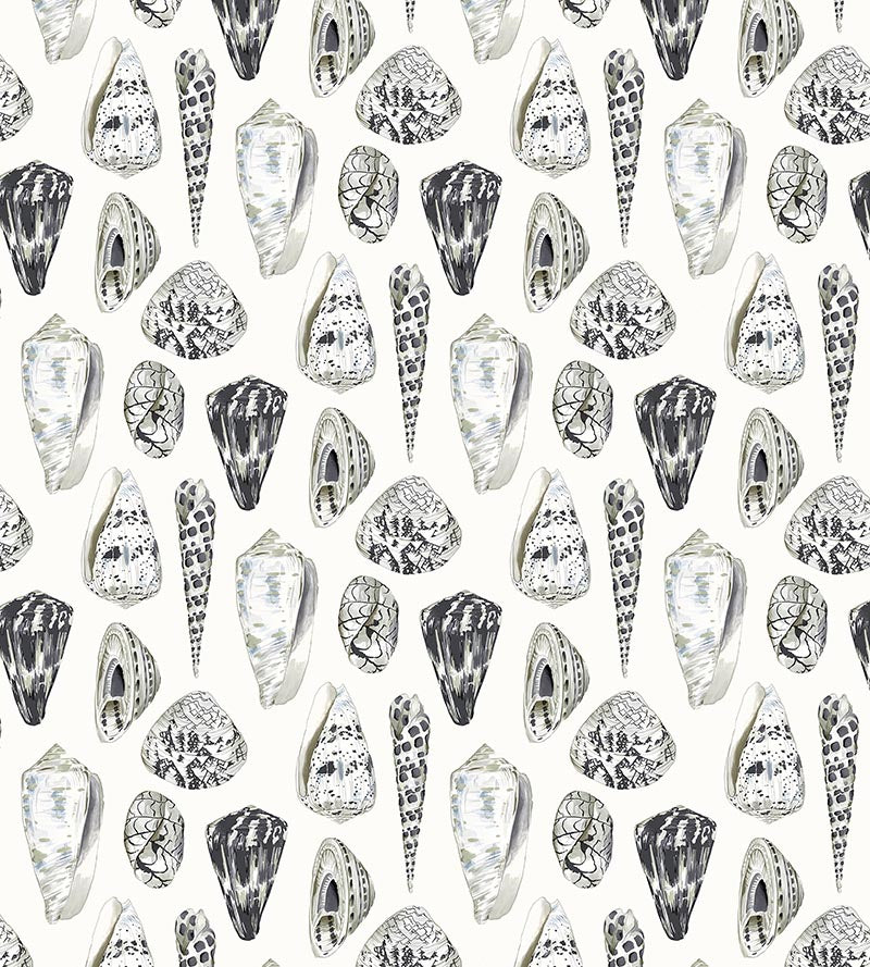 Scalamandre Coquina Graphite Wallpaper Sample SCWP883650006