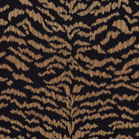 Scalamandre Tigress Wallcovering Bronze On Black Wallpaper SCWP885060006