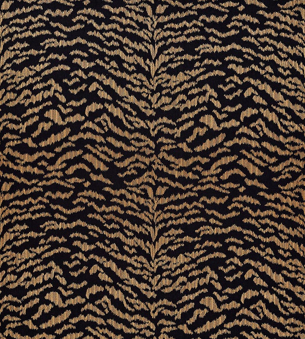 Scalamandre Tigress Wallcovering Bronze On Black Wallpaper SCWP885060006