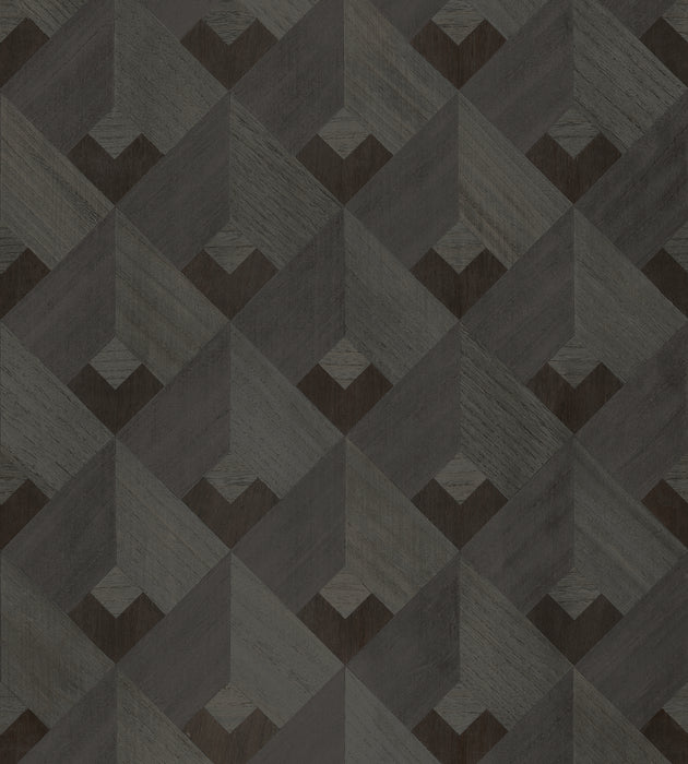 Scalamandre Stanza Charcoal Wallcovering Sample SCWP885500006