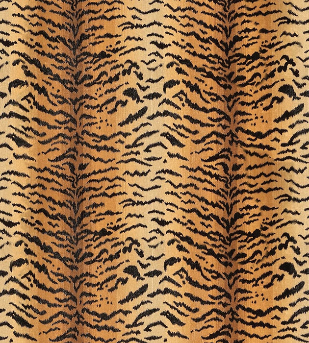 Scalamandre Tigre Ivory, Gold & Black Fabric SC26167MMA0007
