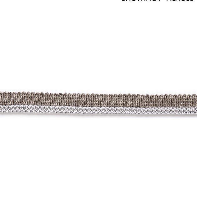 Scalamandre Georgica Braided Cord Silver Grey Trim Sample SCC3030007