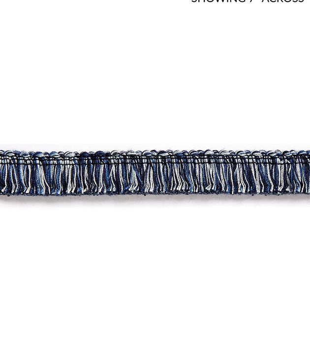 Scalamandre Gardiner Brush Fringe Indigo Trim Sample SCFC14940007