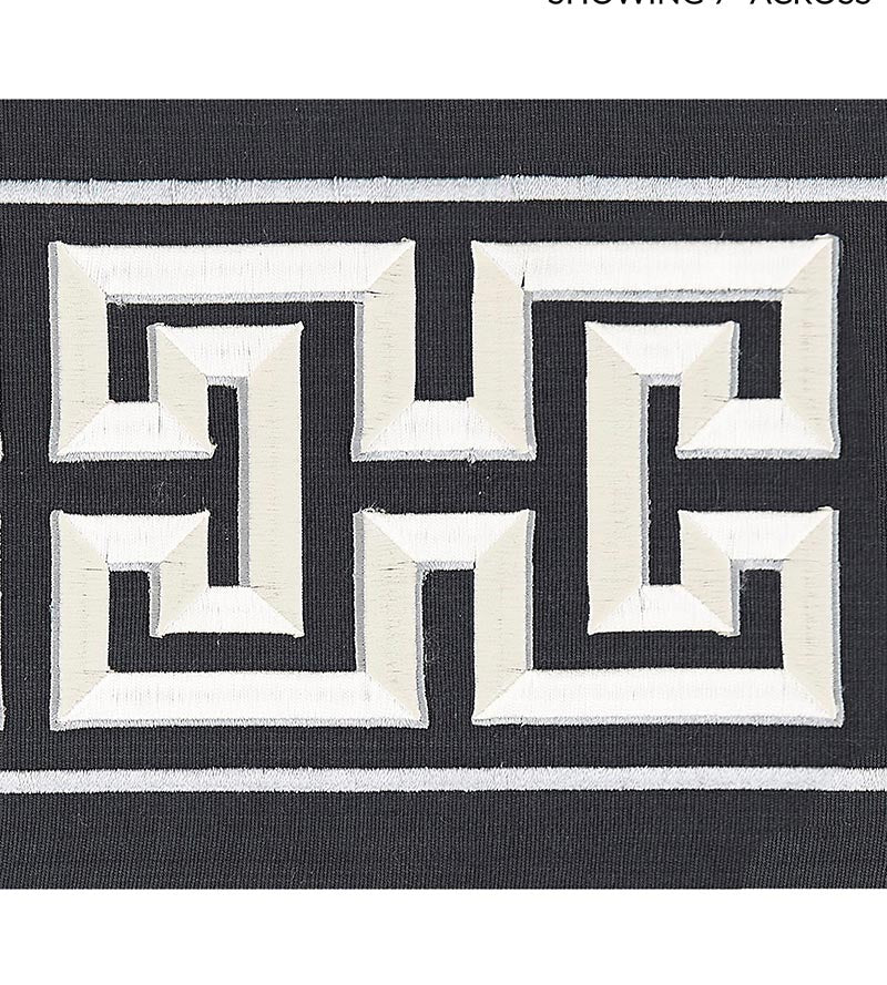 Scalamandre Imperial Embroidered Tape Charcoal Trim SCT32800007