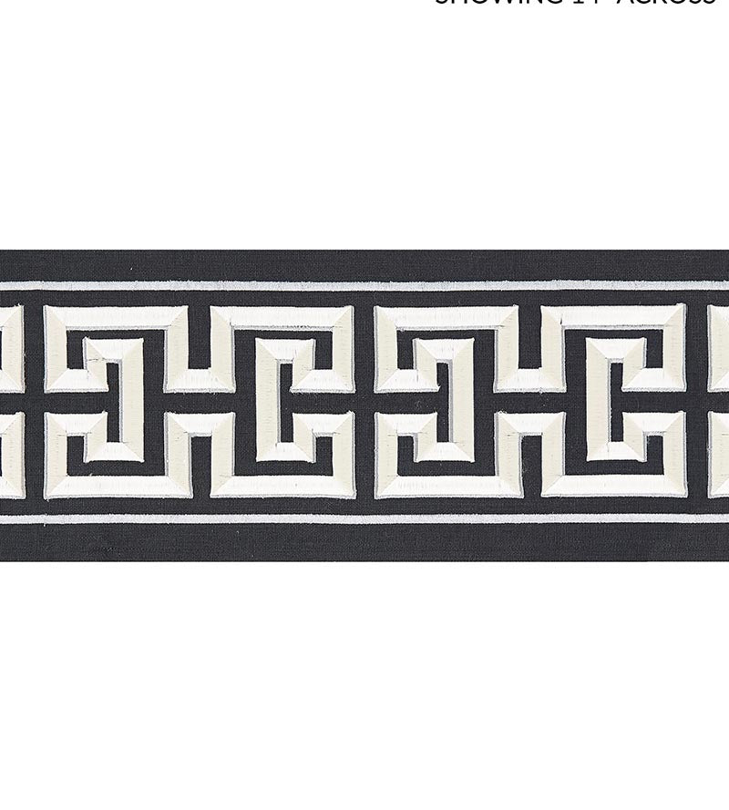 Scalamandre Imperial Embroidered Tape Charcoal Trim SCT32800007