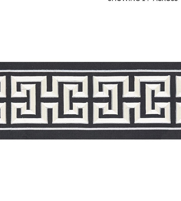 Scalamandre Imperial Embroidered Tape Charcoal Trim SCT32800007