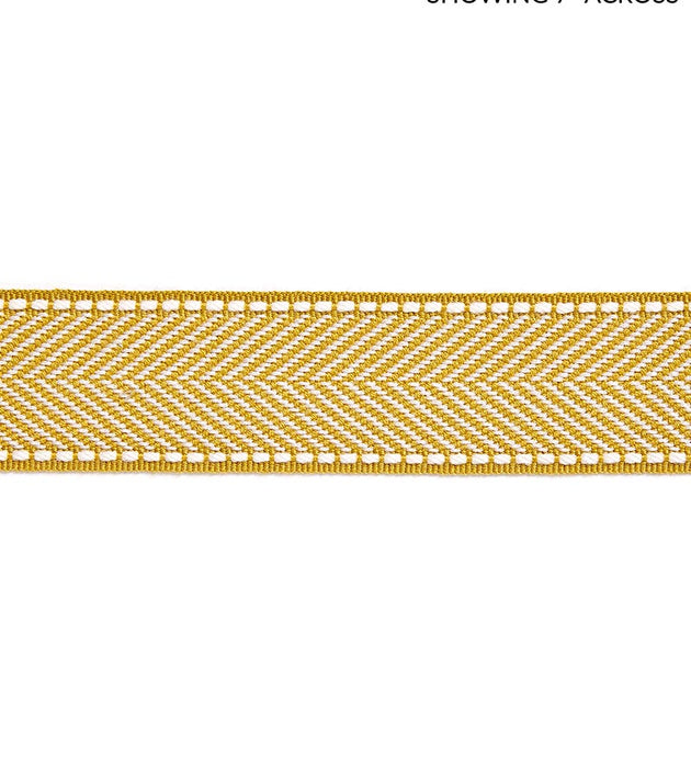 Scalamandre Montauk Herringbone Tape Brass Trim Sample SCT32850007
