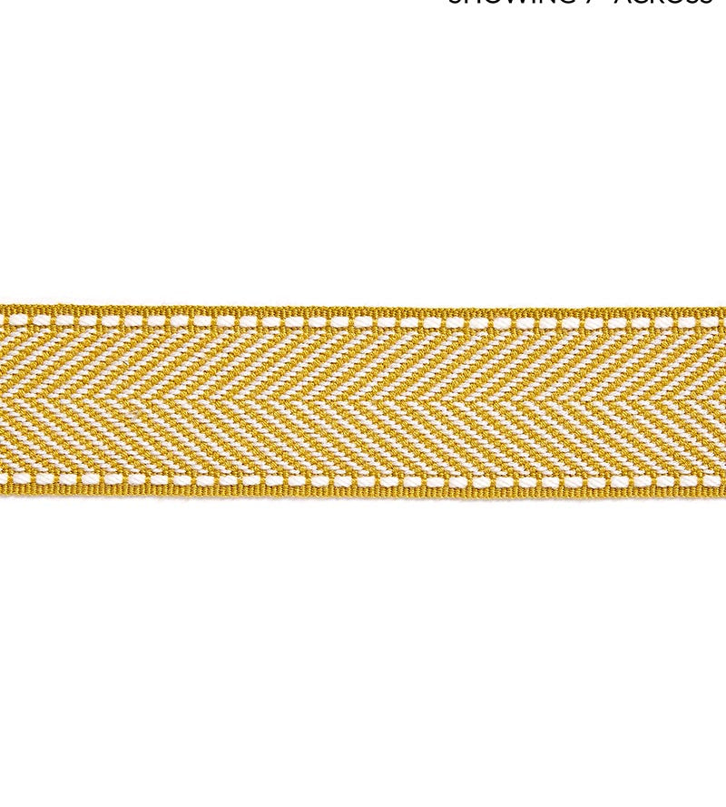 Scalamandre Montauk Herringbone Tape Brass Trim SCT32850007