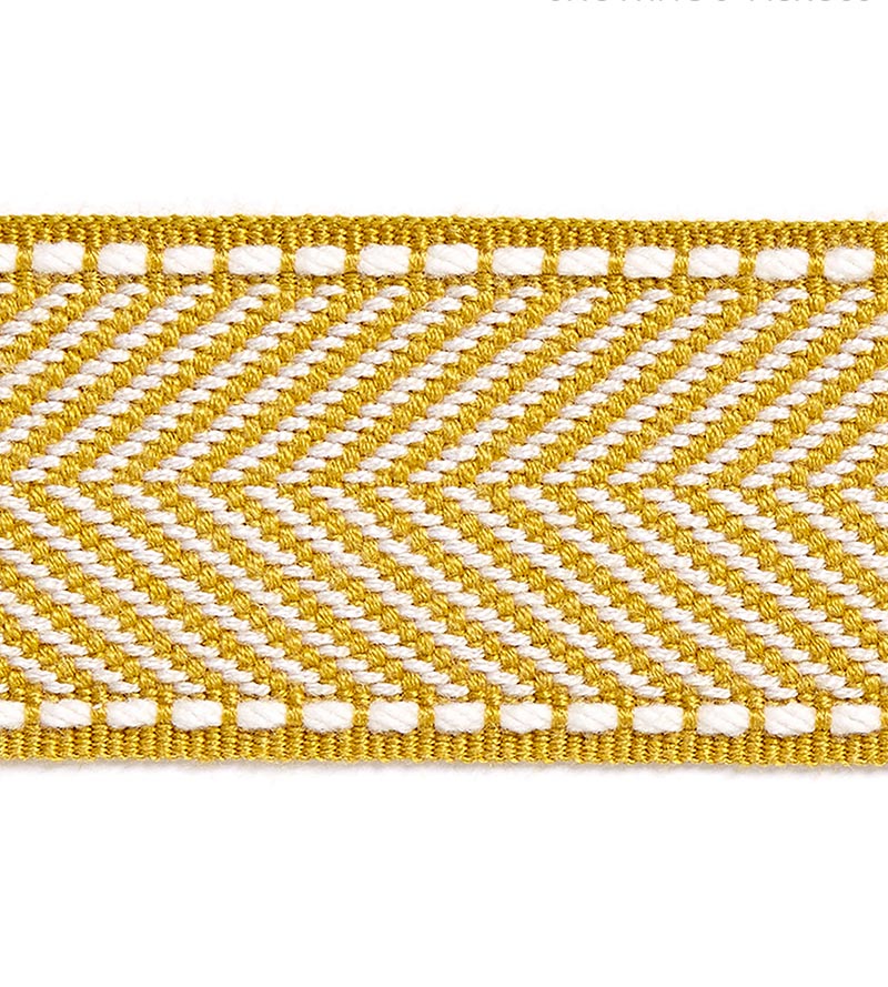Scalamandre Montauk Herringbone Tape Brass Trim SCT32850007