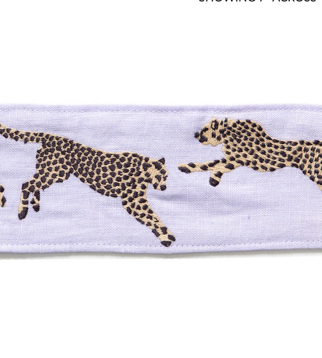 Scalamandre Leaping Cheetah Embrdry Tape Lilac Trim SCT33310007