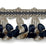 Scalamandre Newport Tassel Fringe Taupe, Black & Grey Trim SCFT11030008