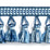 Scalamandre Plaza Tassel Fringe Blue Jay Trim Sample SCFT15050008
