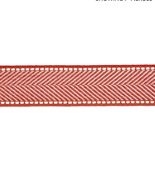 Scalamandre Montauk Herringbone Tape Coral Trim SCT32850008