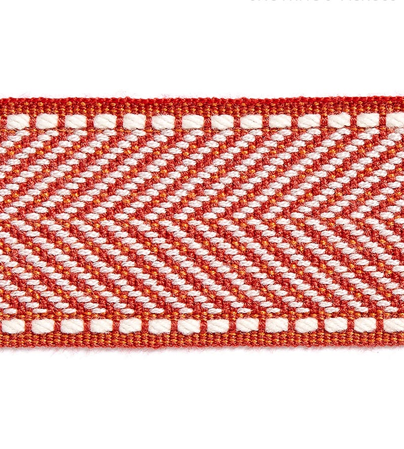 Scalamandre Montauk Herringbone Tape Coral Trim SCT32850008