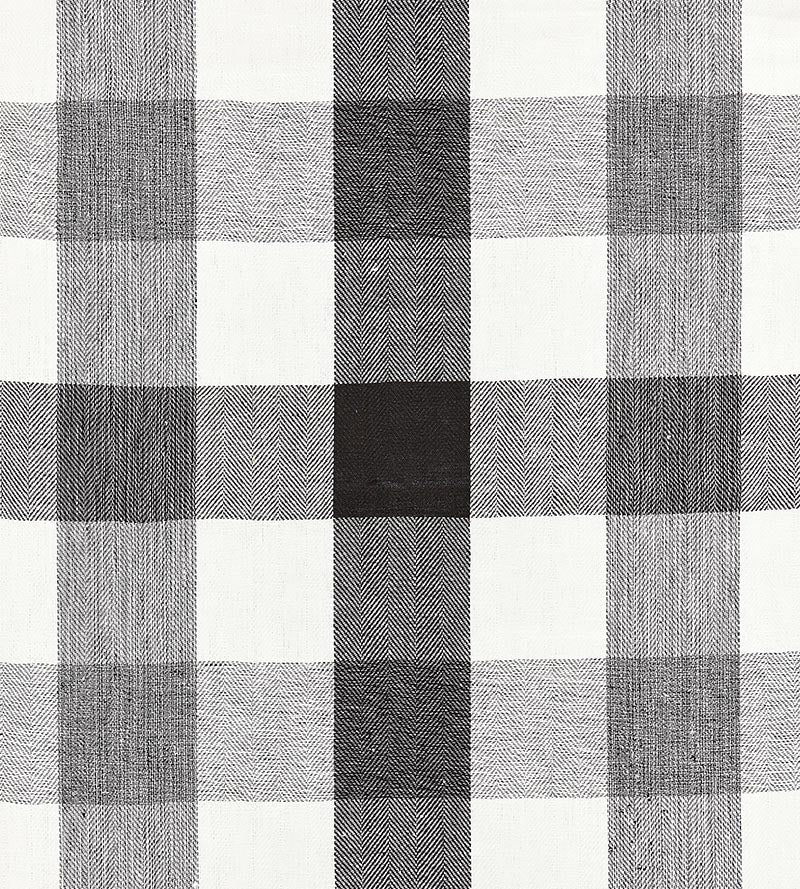 Scalamandre Westport Linen Plaid Noir Fabric Sample SC271350009