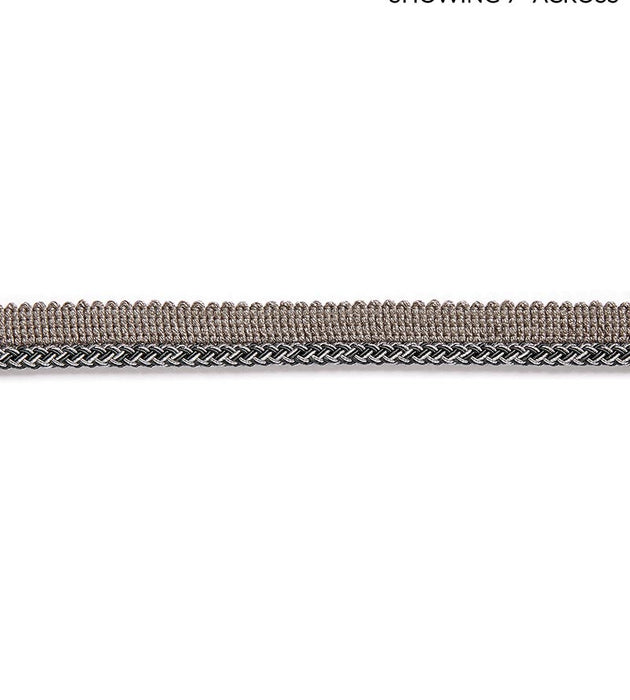 Scalamandre Georgica Braided Cord Charcoal Trim Sample SCC3030009