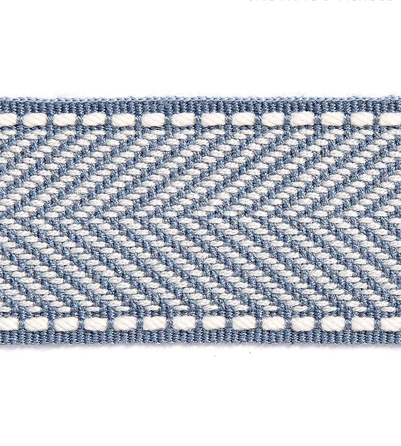 Scalamandre Montauk Herringbone Tape Dusk Blue Trim SCT32850009