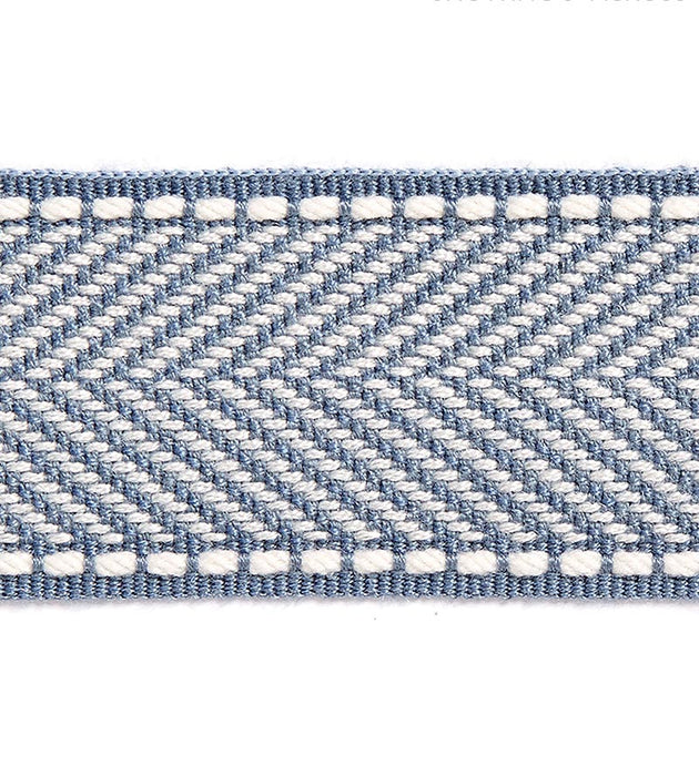 Scalamandre Montauk Herringbone Tape Dusk Blue Trim SCT32850009