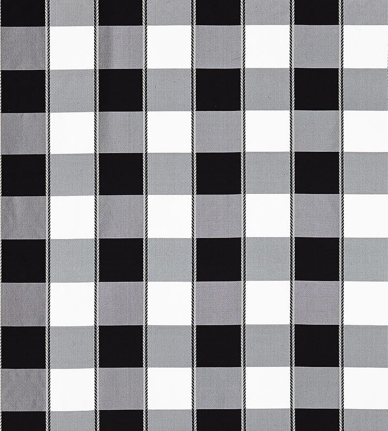 Scalamandre Chelsea Check Onyx Fabric Sample SC270240010