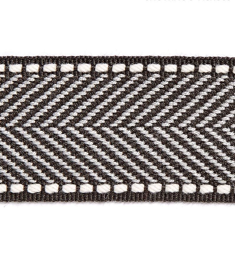 Scalamandre Montauk Herringbone Tape Charcoal Trim SCT32850010