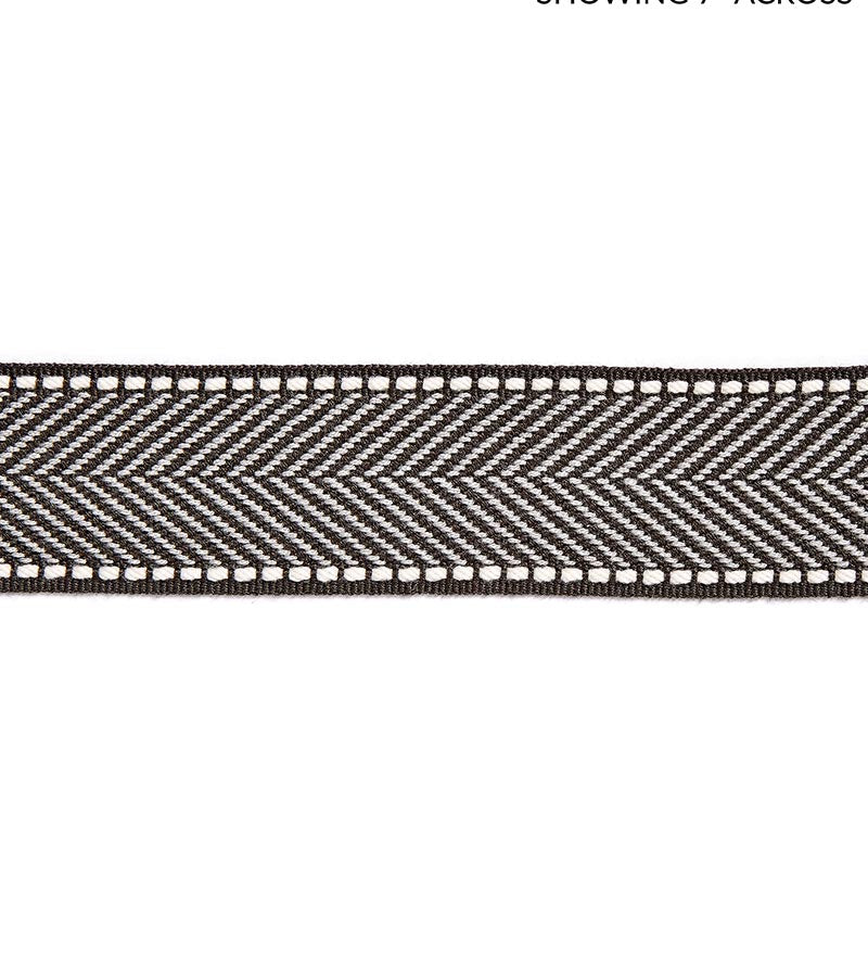 Scalamandre Montauk Herringbone Tape Charcoal Trim SCT32850010