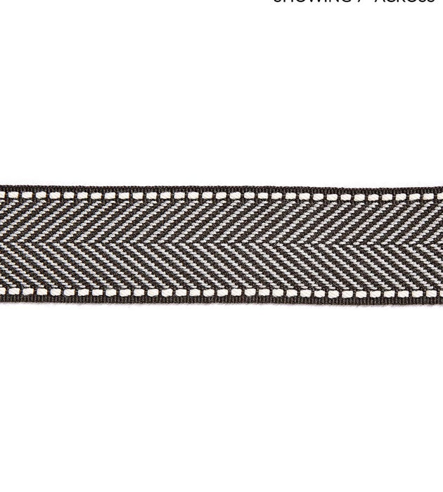 Scalamandre Montauk Herringbone Tape Charcoal Trim SCT32850010