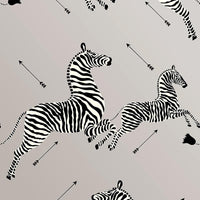 Scalamandre Zebras - Vinyl Silver Wallpaper SCWP81388MV0010