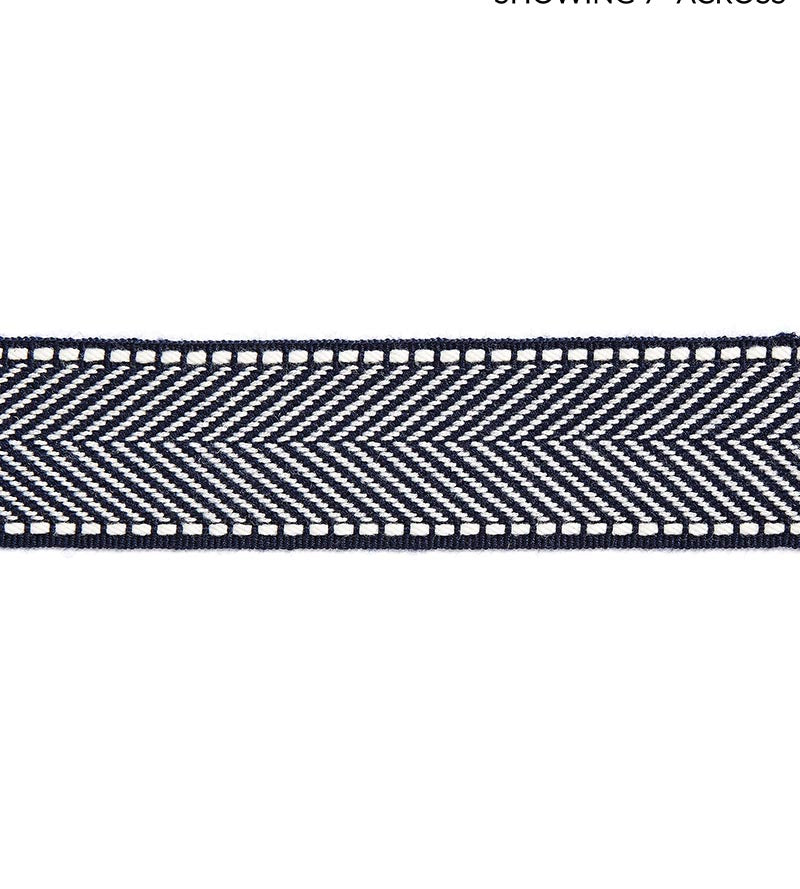 Scalamandre Montauk Herringbone Tape Indigo Trim SCT32850011