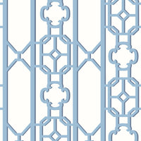 Scalamandre Joanna Fret Blue Jay Wallpaper SCWP88582D0011