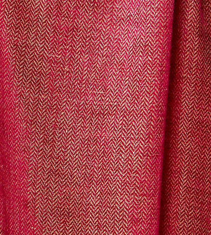 Scalamandre Oxford Herringbone Weave Fuchsia Fabric Sample SC270060012