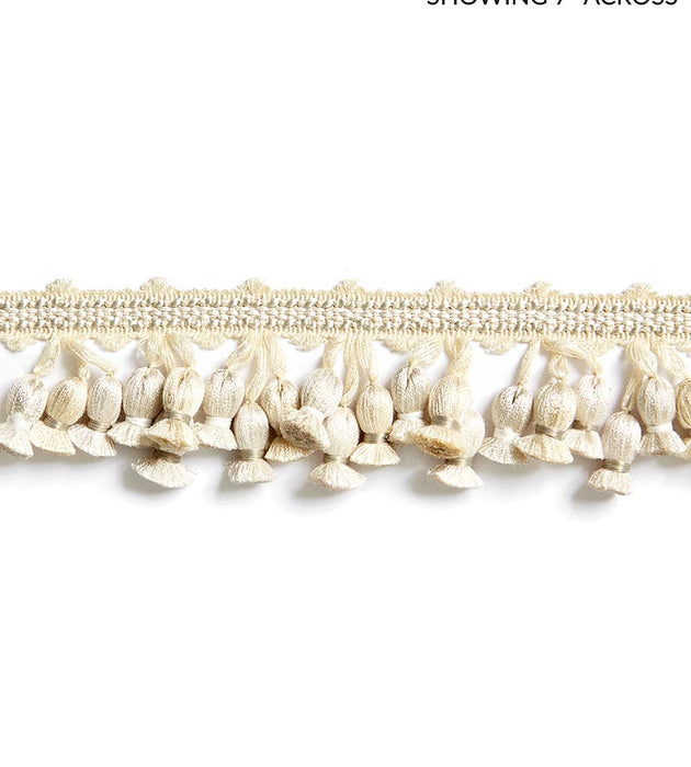 Scalamandre Newport Tassel Fringe Ivory Trim Sample SCFT1103M0013