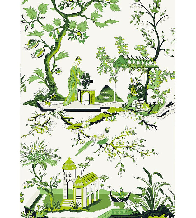 Scalamandre Ch'In Ling Jade Wallpaper Sample SCWP812120013