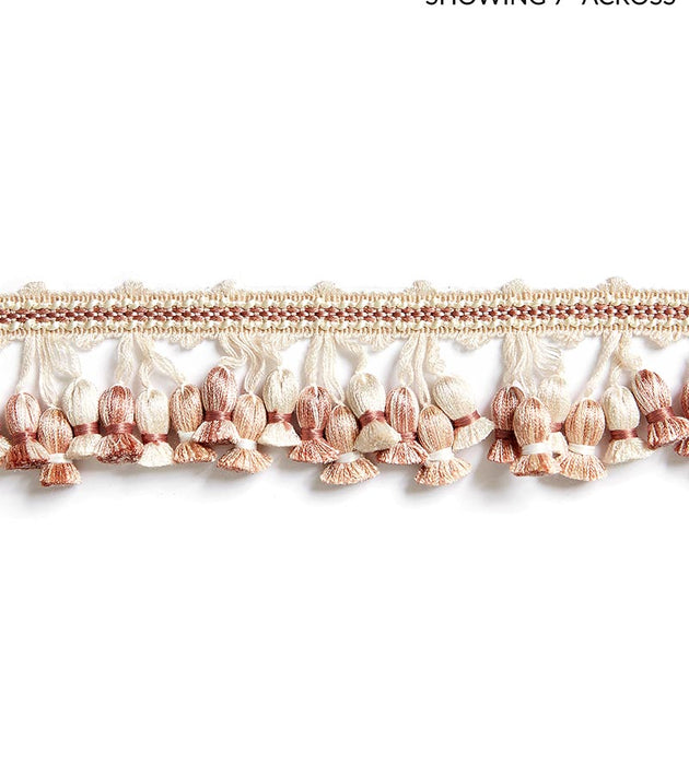 Scalamandre Newport Tassel Fringe Blush Trim Sample SCFT1103M0014