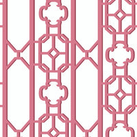 Scalamandre Joanna Fret Raspberry Wallpaper SCWP88582D0014
