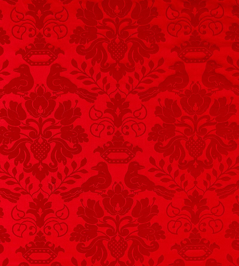 Scalamandre Love Bird Ruby Fabric Sample SC1098MM0015