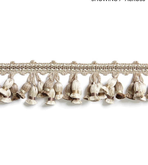 Scalamandre Newport Tassel Fringe Flax Trim Sample SCFT1103M0018