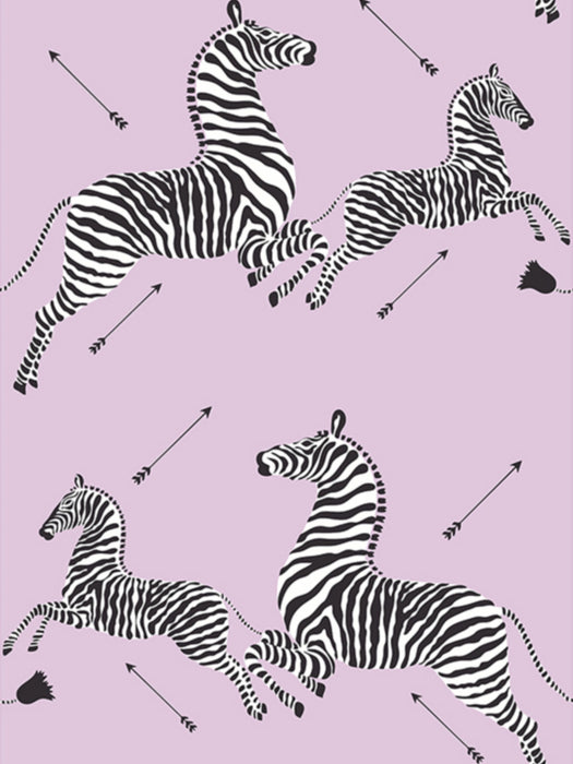 Scalamandre Zebras | Removable Lilac Wallpaper SCWP81388PS0018