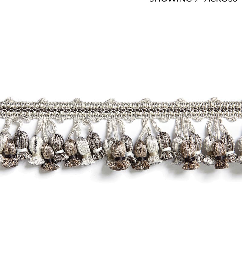 Scalamandre Newport Tassel Fringe French Grey Trim Sample SCFT1103M0019