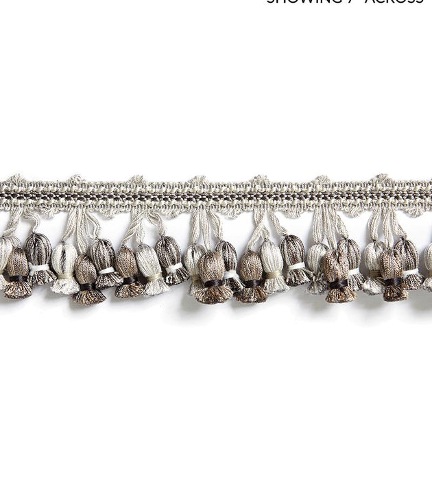 Scalamandre Newport Tassel Fringe French Grey Trim Sample SCFT1103M0019