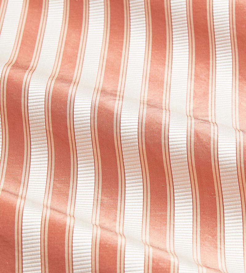 Scalamandre Shirred Stripe Soft Coral Fabric Sample SC121M0034