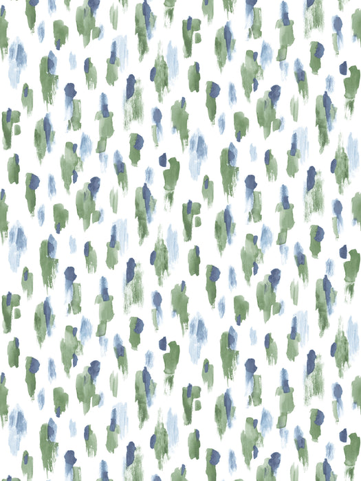 Scalamandre Catwalk Aqua & Navy Wallpaper Sample SCCATW0524