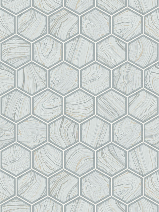 Scalamandre Indigo Arctic Wallpaper Sample SCINDG0702