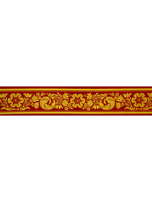 Scalamandre Empire Scroll Gold & Red Trim SCV447M0999