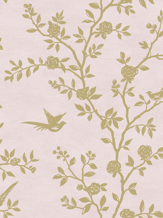 Scalamandre Silhouette Old Rose Wallpaper SCSILH1201