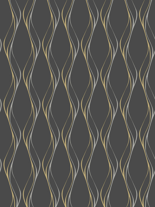 Scalamandre Muse Noir Wallpaper SCMUSE1400