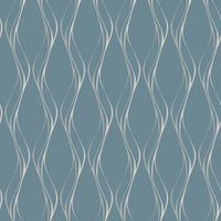 Scalamandre Muse Deep Aqua Wallpaper SCMUSE1404