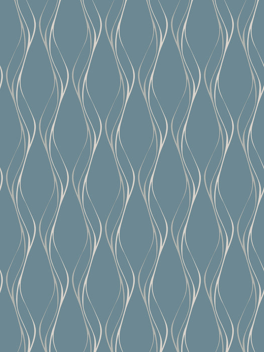 Scalamandre Muse Deep Aqua Wallpaper SCMUSE1404