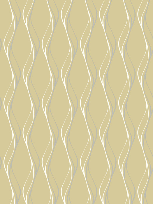 Scalamandre Muse Metallics On Cream Wallpaper Sample SCMUSE1406